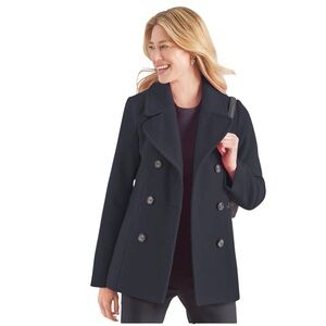 REAL Comfort | Double Breasted Wool Pea Coat Sz M GUC